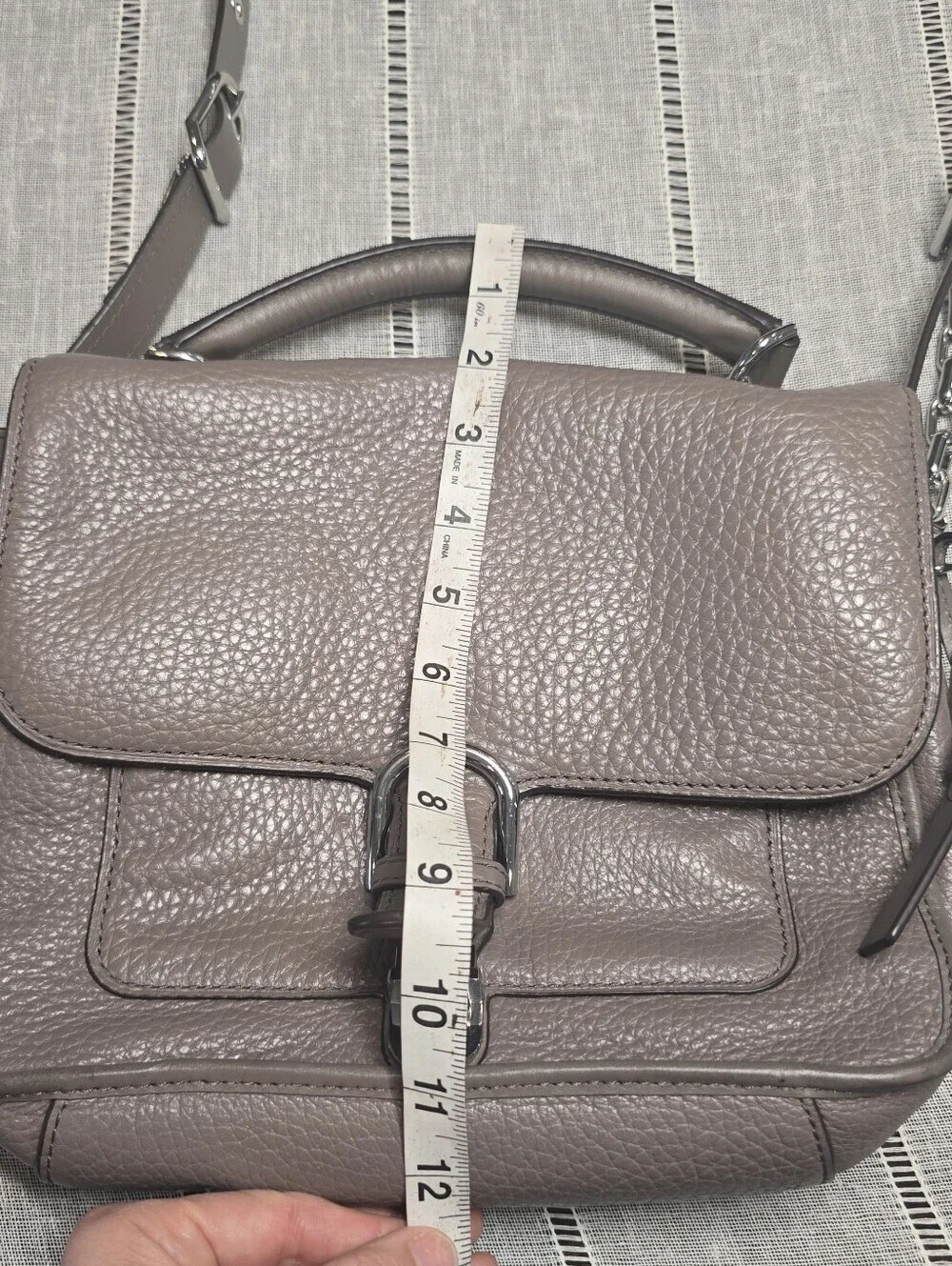 Michael Kors Leather Crossbody Gray-